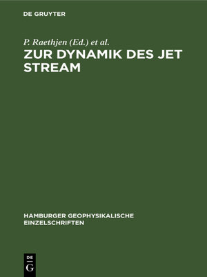 cover image of Zur Dynamik des jet stream